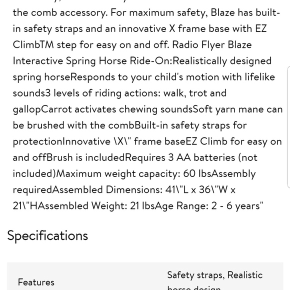 Horse toy kids - Picture 3 of 3